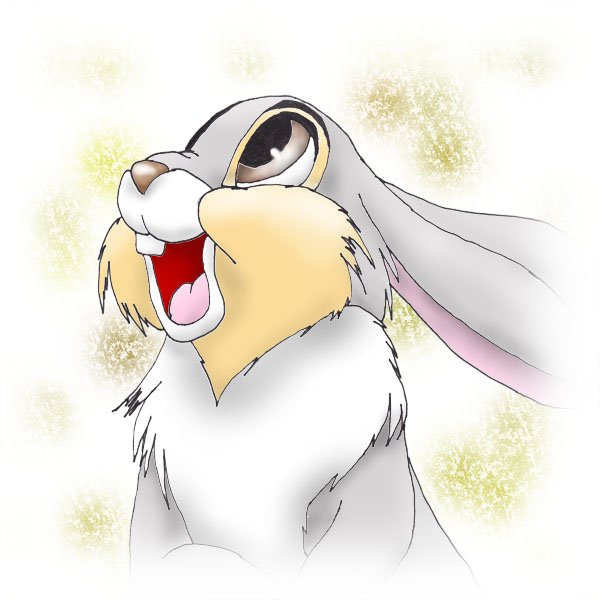 Happy Easter! (thumper) |COLORED| by HazelMoon