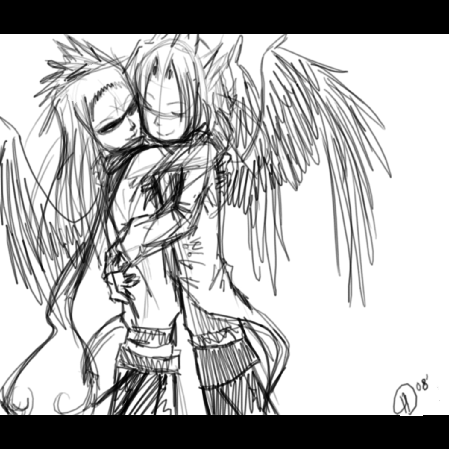 XEMNAS AND SAIX SKETCH by Heathere