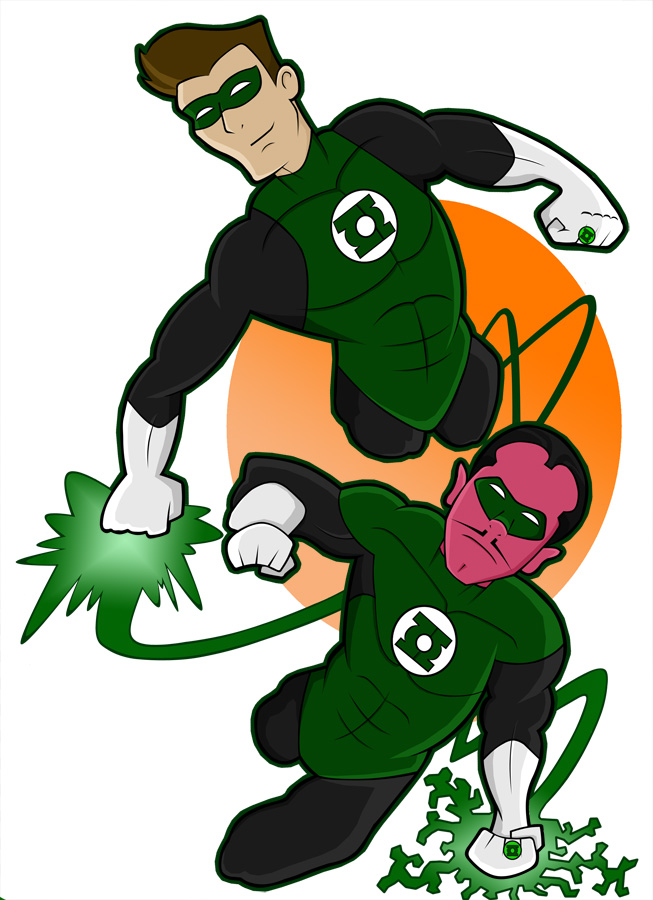 Hal and Sinestro by HeroOfZeros