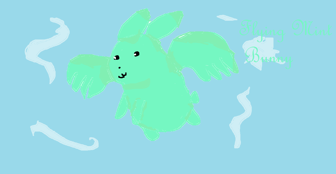 Flying Mint Bunny by HetaliaLover809