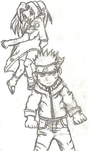 Naruto & Sakura by Hiakaru