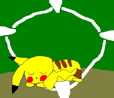 Sleeping Pikachu by Hiei_Kurama_Yusuke_Gal