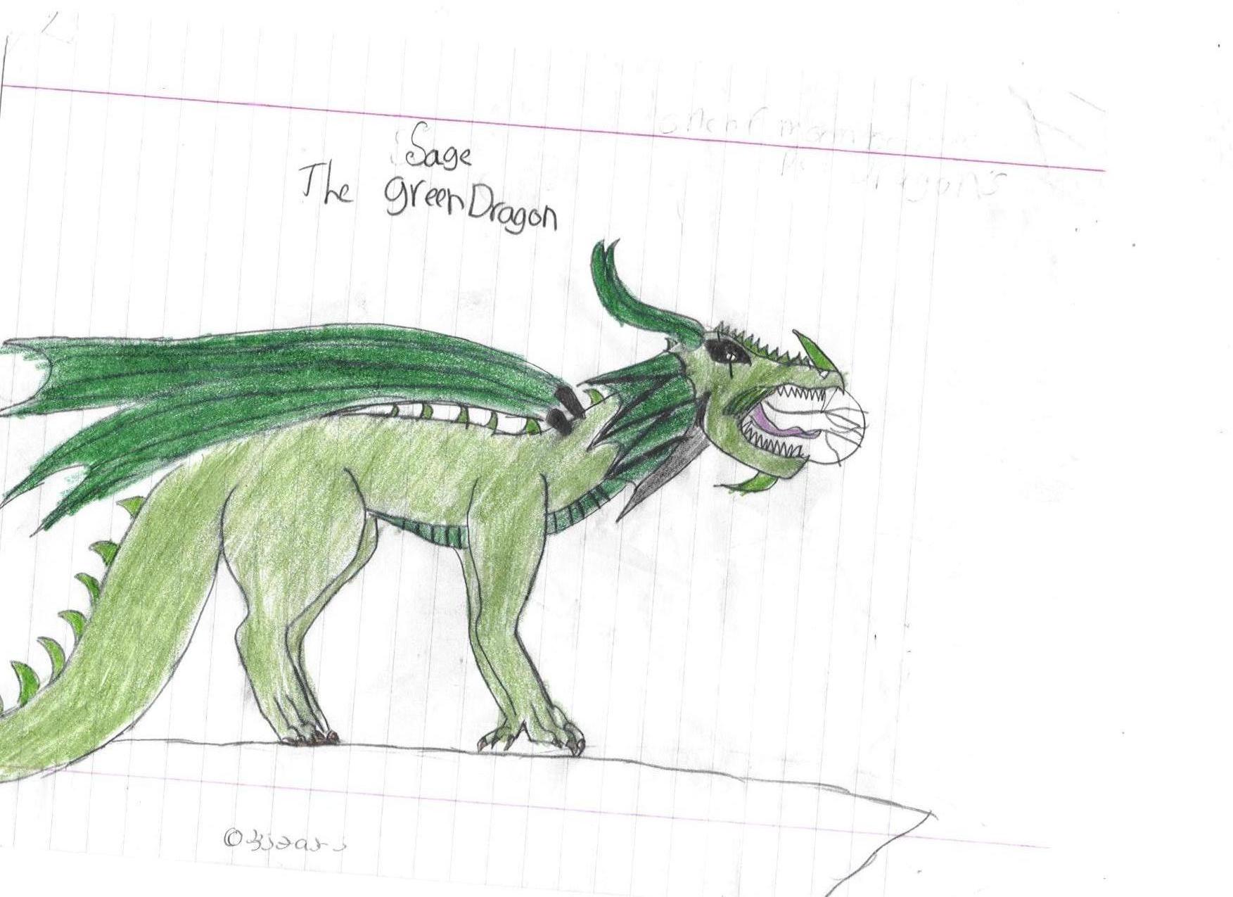 Sage the Green dragon by HieisAngel