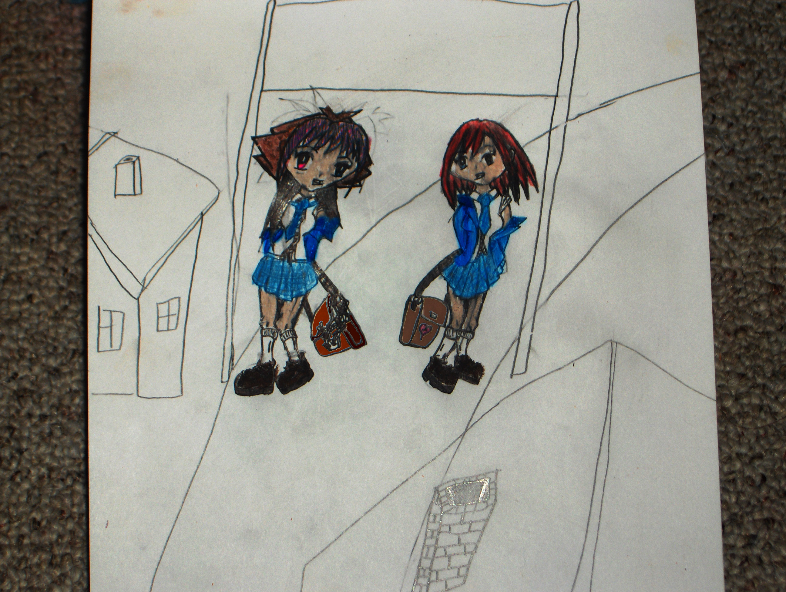 Me and Kairi walkin home from school by Hikairi001