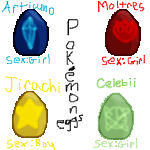 Pokémon eggies by Hikairi001