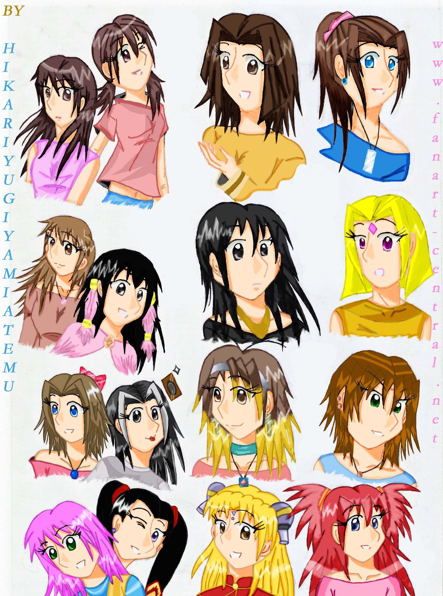 My FAC friends ( part 1 ) coloured by HikariYugiYamiAtemu