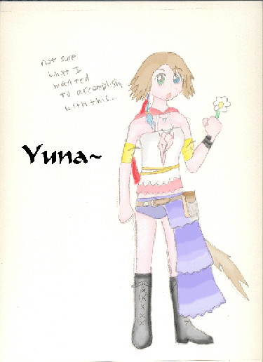 Yuna with a flower~ by Hinge