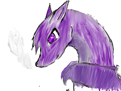 Rather Annoyed Purple Dragon w/ Ears by Homicidal_Blonde