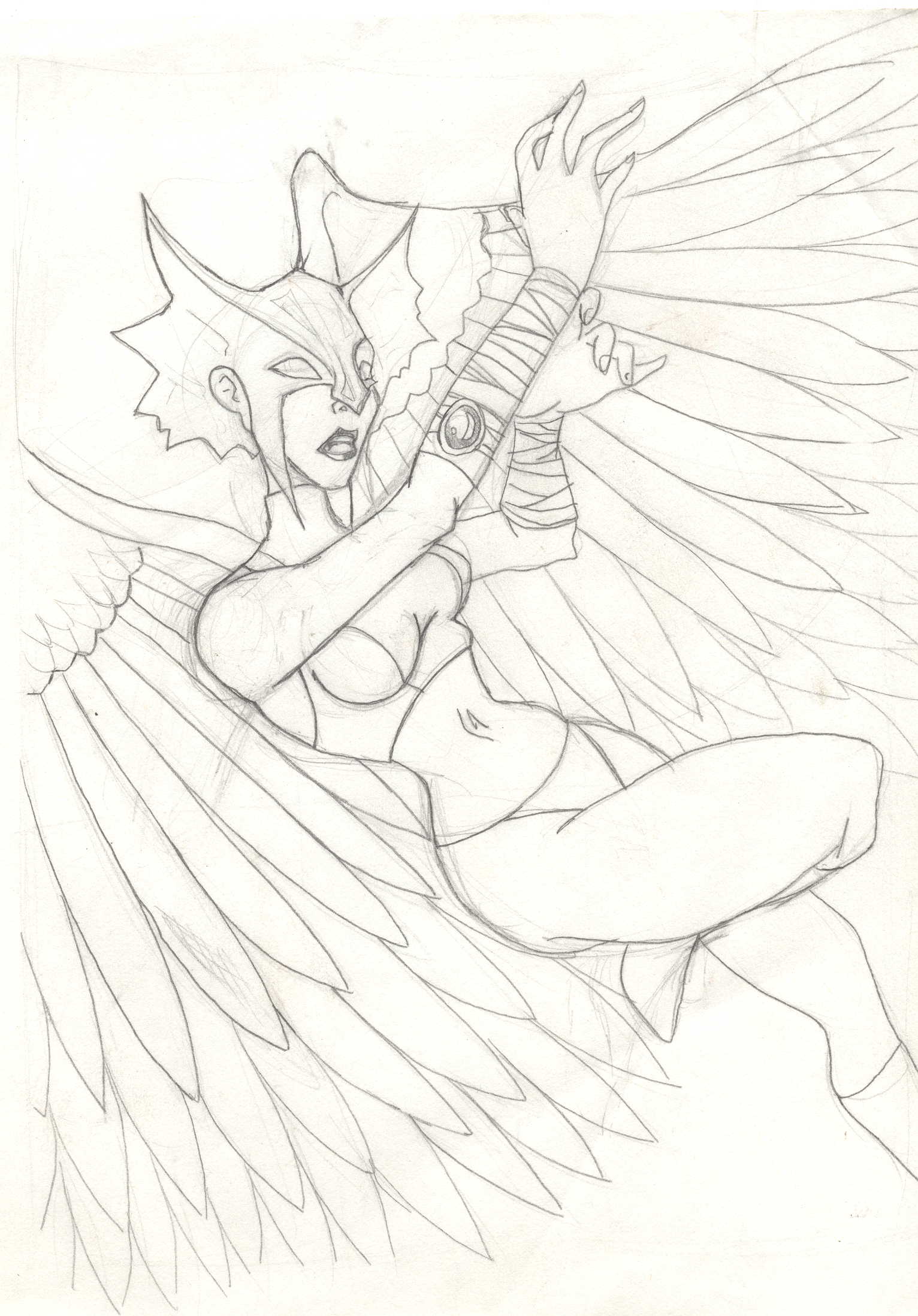 HawkGirl - action by HooplaImages