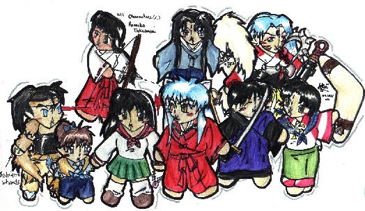 inuyasha main cast dollies by Hori