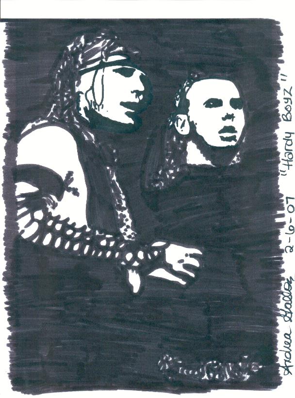 Hardy Boyz (ink art) by HurricaneComing