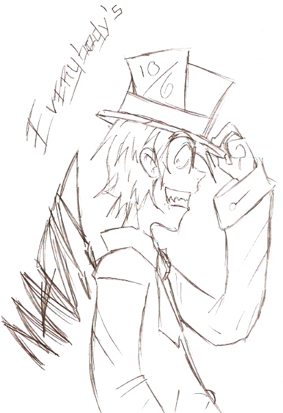 Nother Mad Hatter Doodle-ish by Hybrid_Sunshine