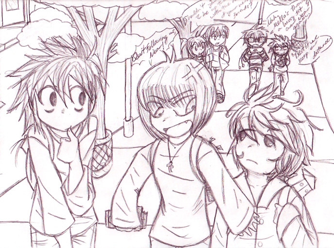 Walking to School by Hybrid_Sunshine