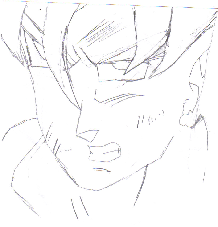 SSJ Son Goku face by Hyper_Vegeta