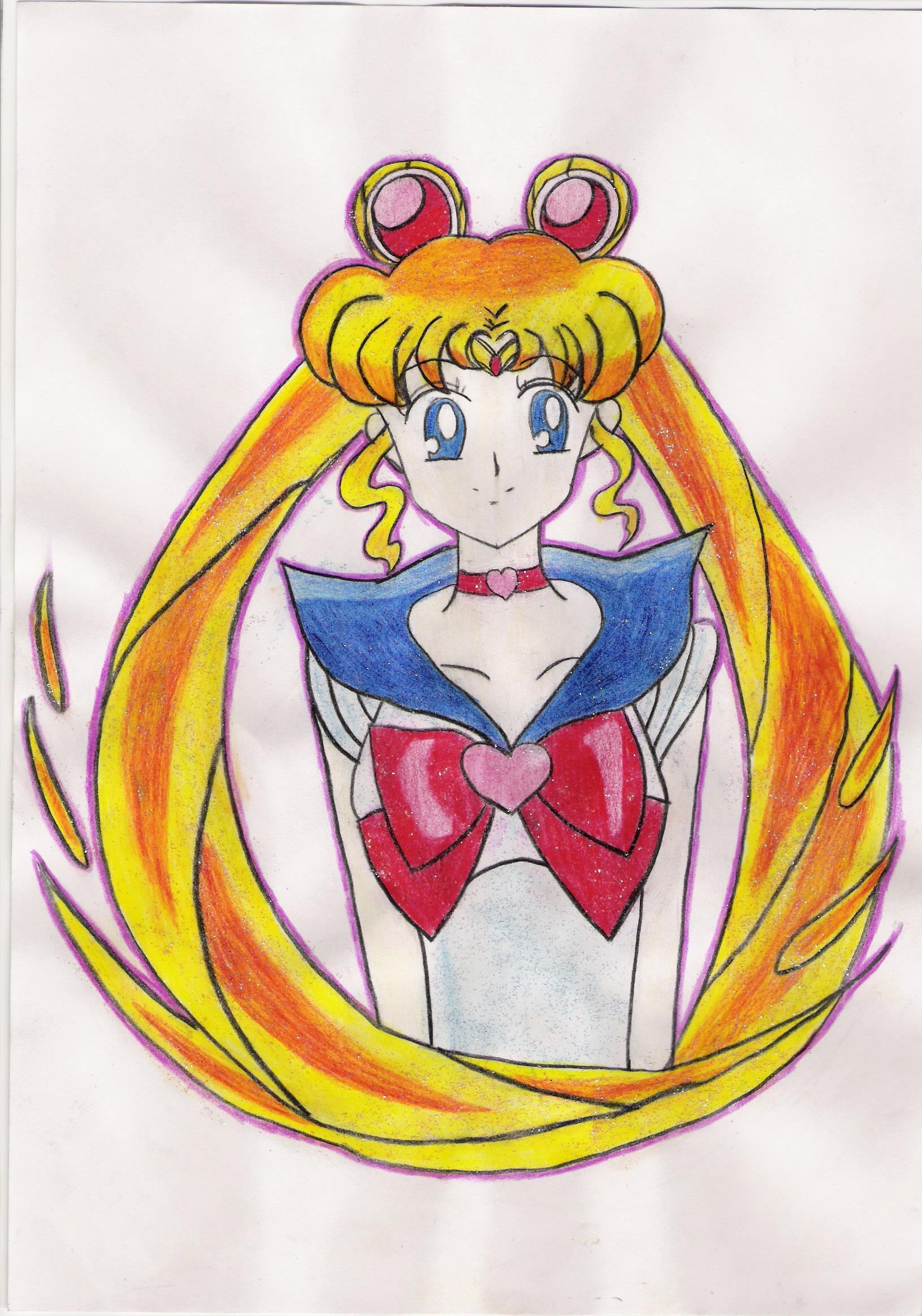 Pretty Soldier Sailor Moon (glitter version) by hagonemetal