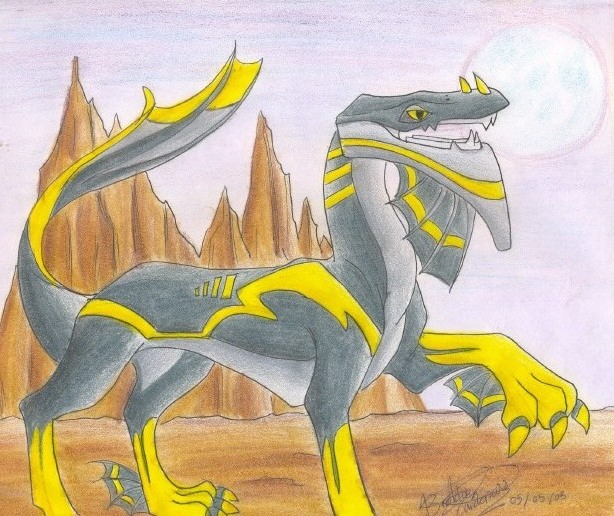 beau, the gold and black dragon by hakashar