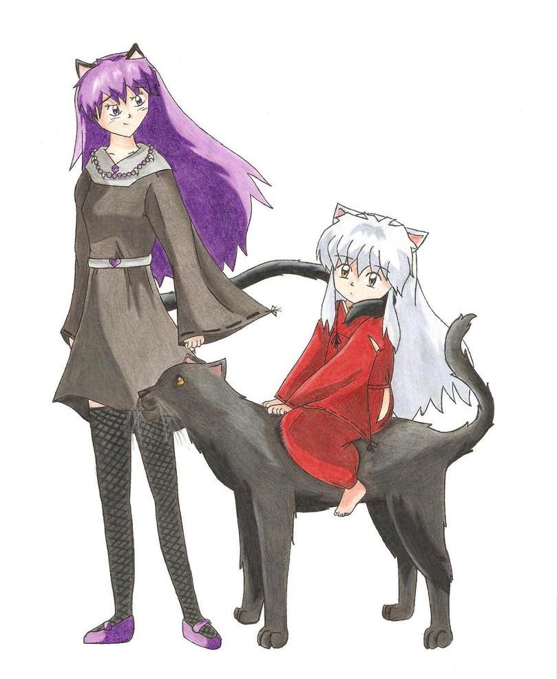 Ami, Inuyasha, and Shadow (request for KinkyKitten) by halfdemon912