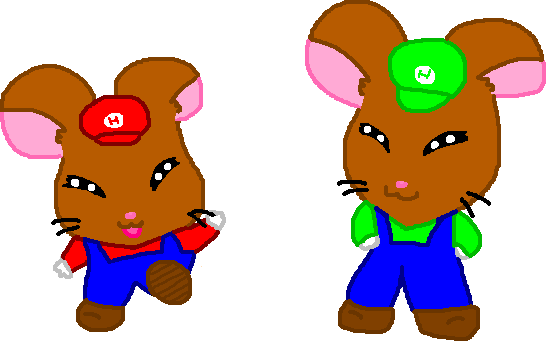 Mario ham and Luigi ham by hamstarzchan