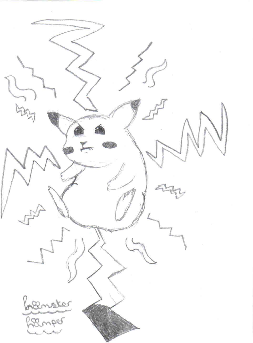 pikachu thunder by hamsterhamper