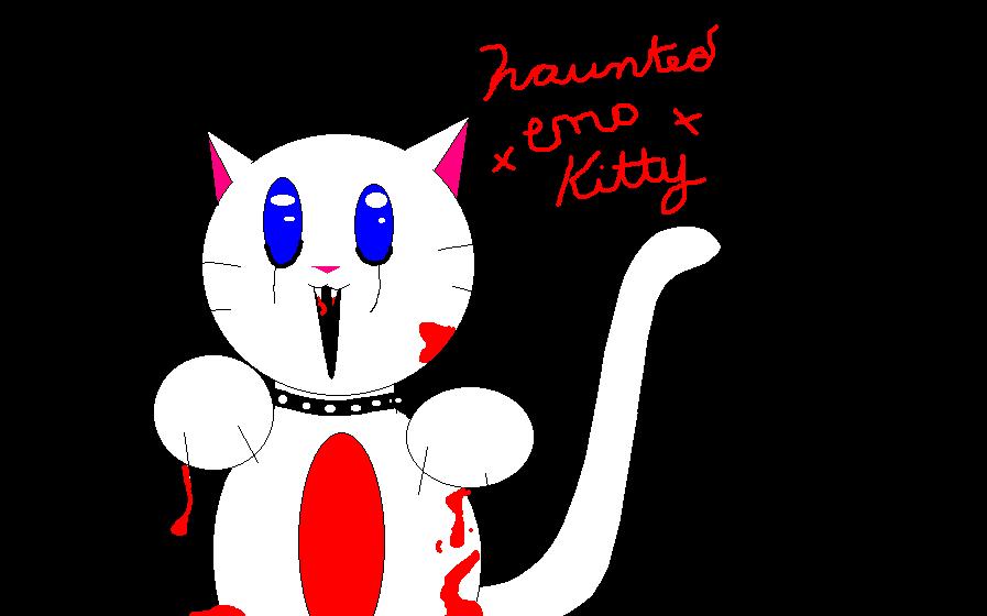 haunted emo kitty by hauntedxemoxkitty