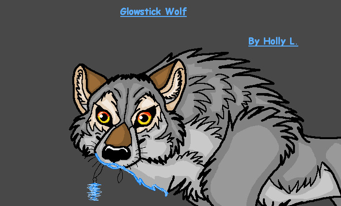 Glowstick Wolf by hawaiifan