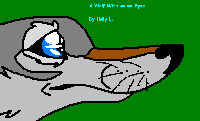 A Wolf With Anime Eyes by hawaiifan