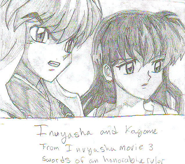 inuyasha and kagome (movie 3) by hayly125
