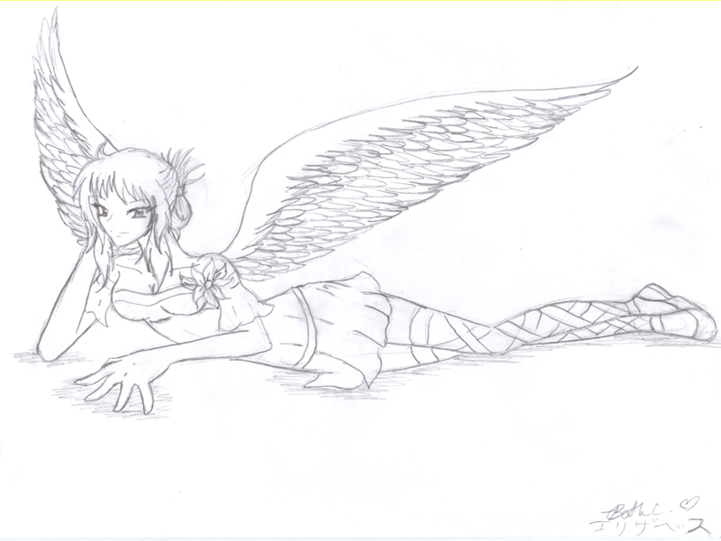 Laying Angel by hayly125