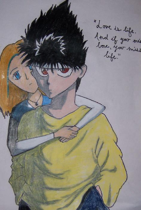 Hiei and me ^^ by headintheclouds