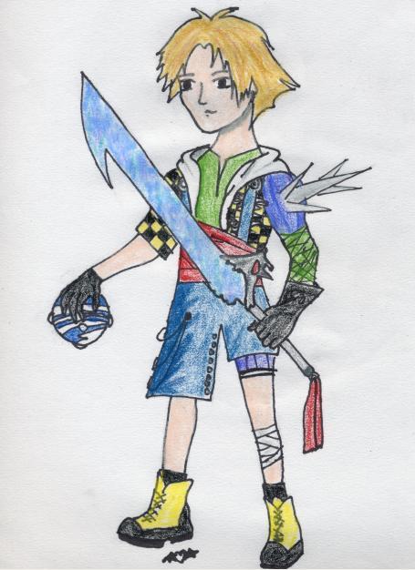 Tidus (art trade with imperfect_illusions) by headintheclouds