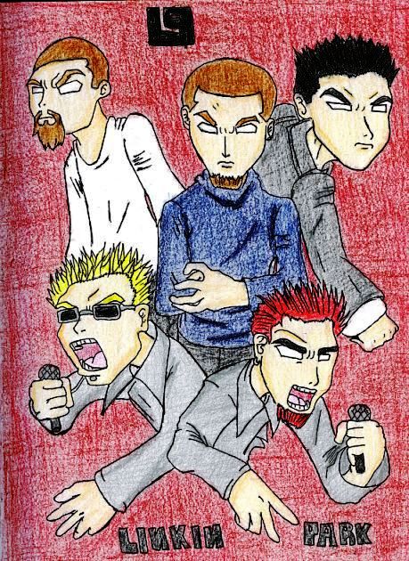 Anime Linkin Park (colored) by hellgirl1990