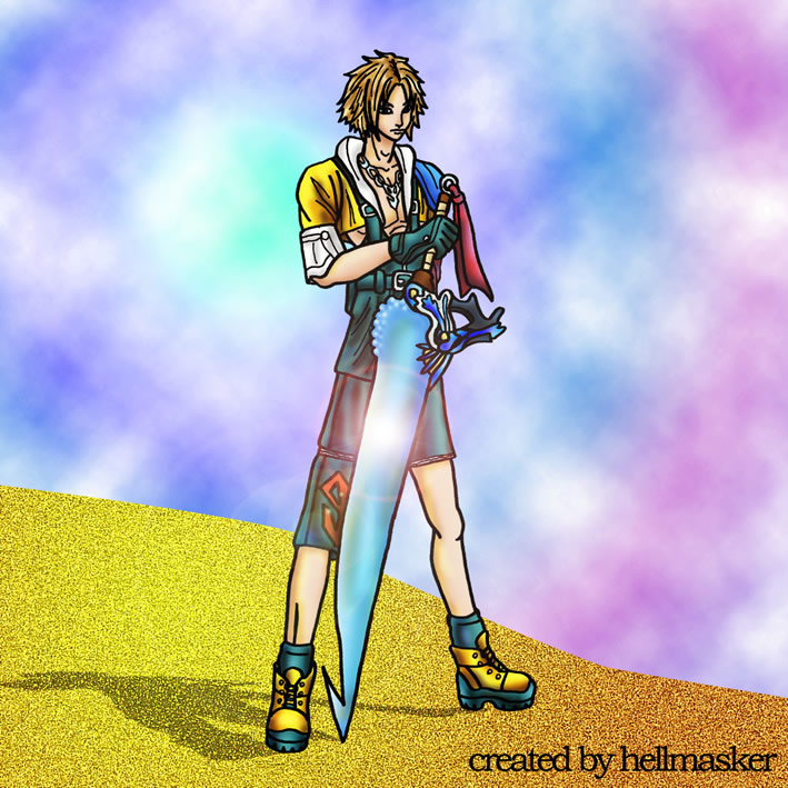 Tidus with Sword by hellmasker