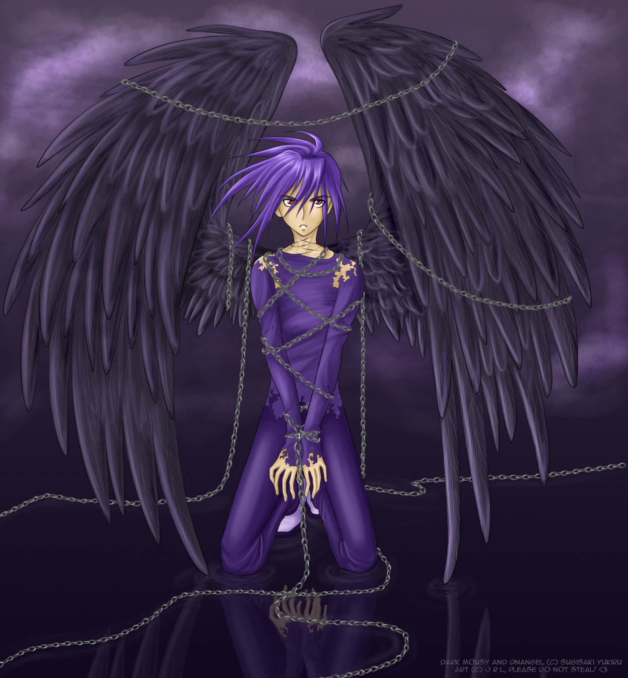 Fallen Angel CG by hermionechan