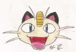 Meowth by hermionesnape123