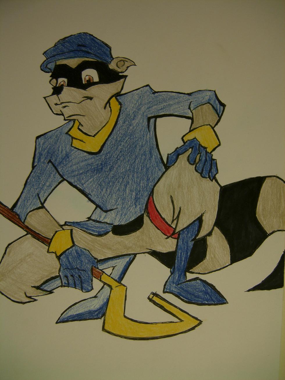 Sly Cooper crouching by hiddenstranger