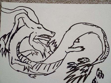 Dragon(dry-erase bord by higes_wolf