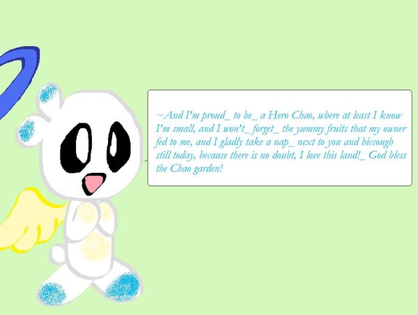 Proud to Be a Hero Chao by hitokage195