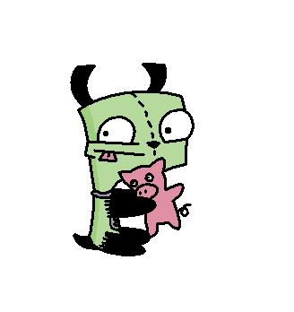 GIR and His Piggy by hitokage195