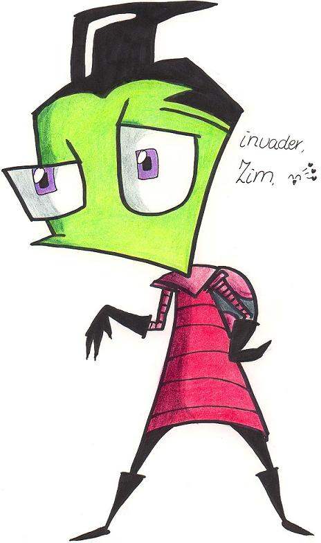 Zim in his human form by hobbes