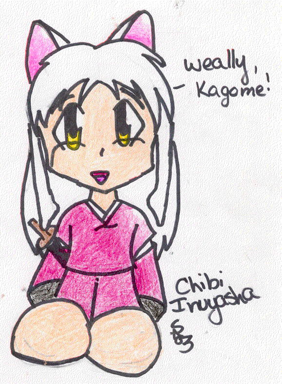 Weally Kagome! (cute Chibi Inuyasha) by hot-chick1