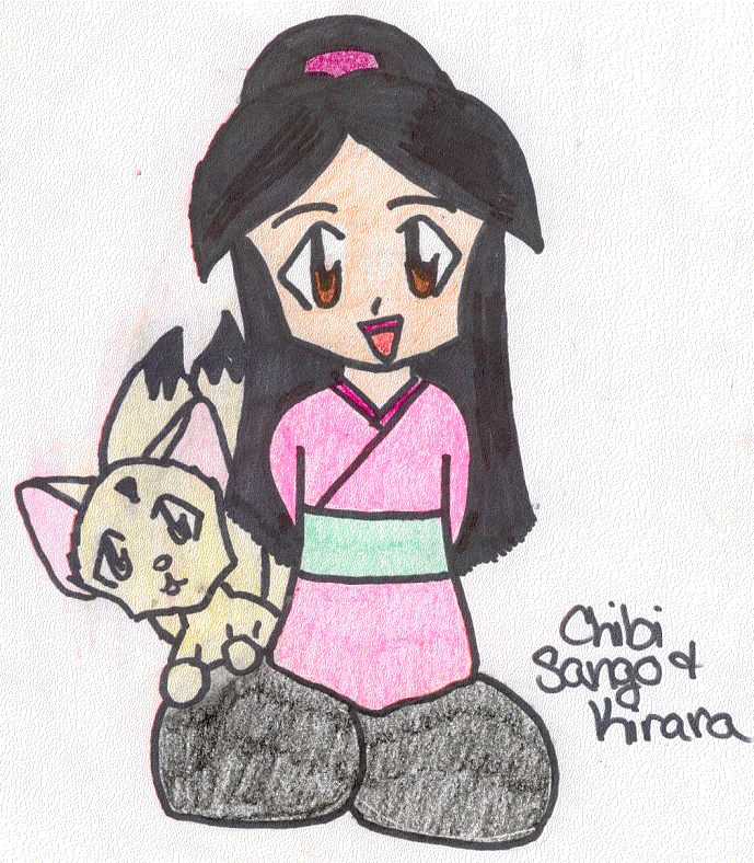 Chibi Sango and Kirara by hot-chick1