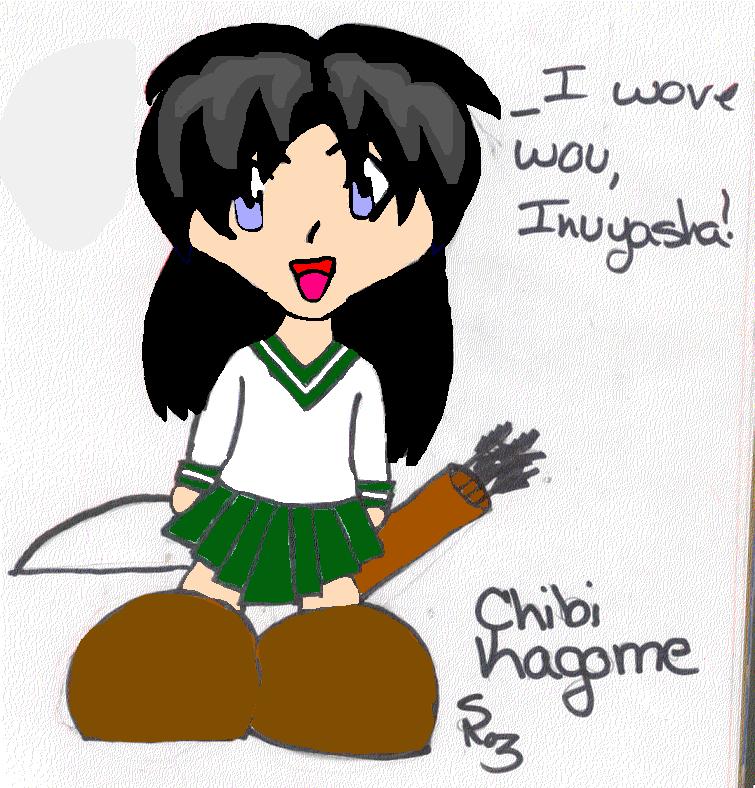 Chibi Kagome on Paint workshop colors by hot-chick1