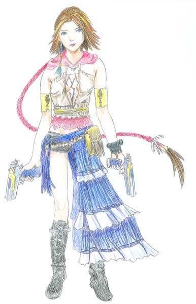 ffx-2 Yuna colored by hot_guy_fangirl