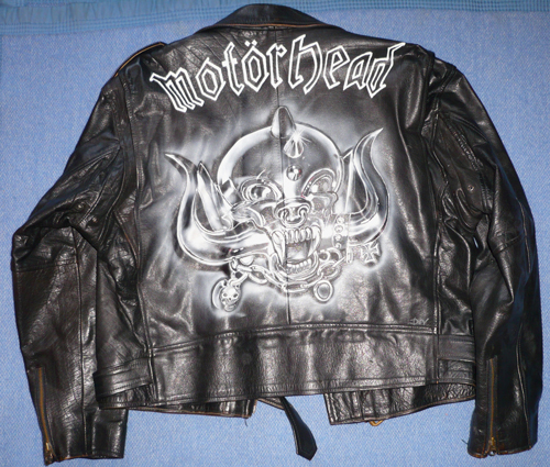 Motorhead airbrush on leather by hotleather