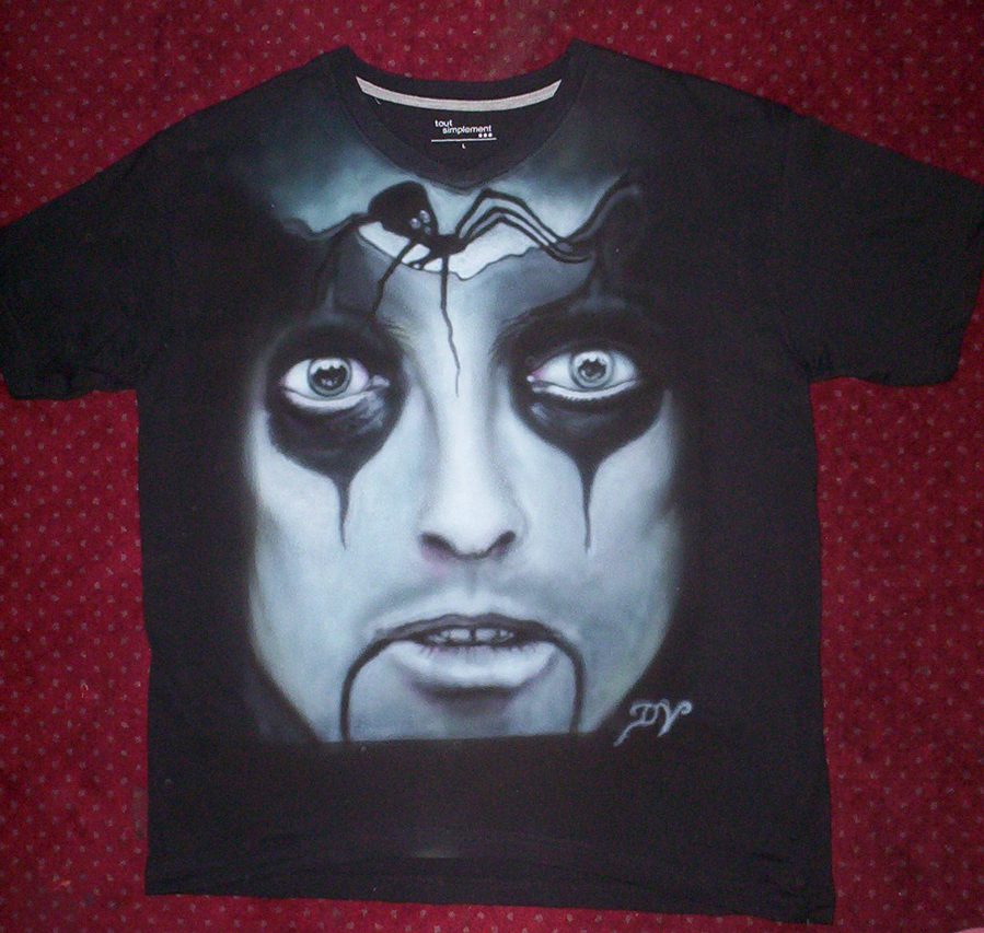 ALICE COOPER airbrushed tshirt by hotleather