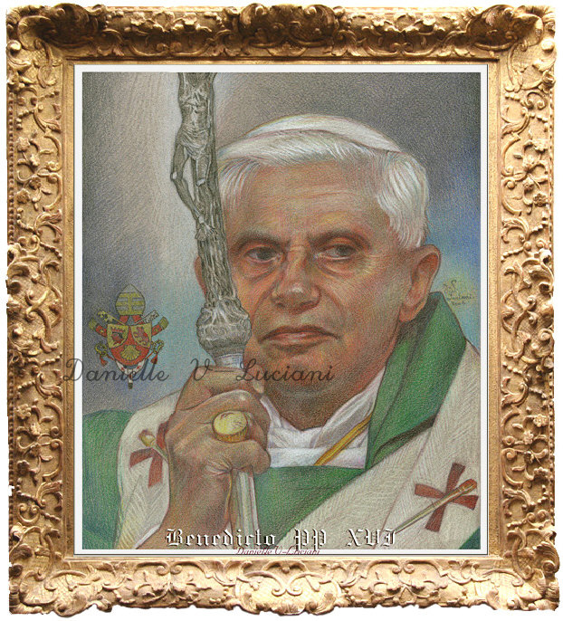 Benedict XVI color portrait by hotleather