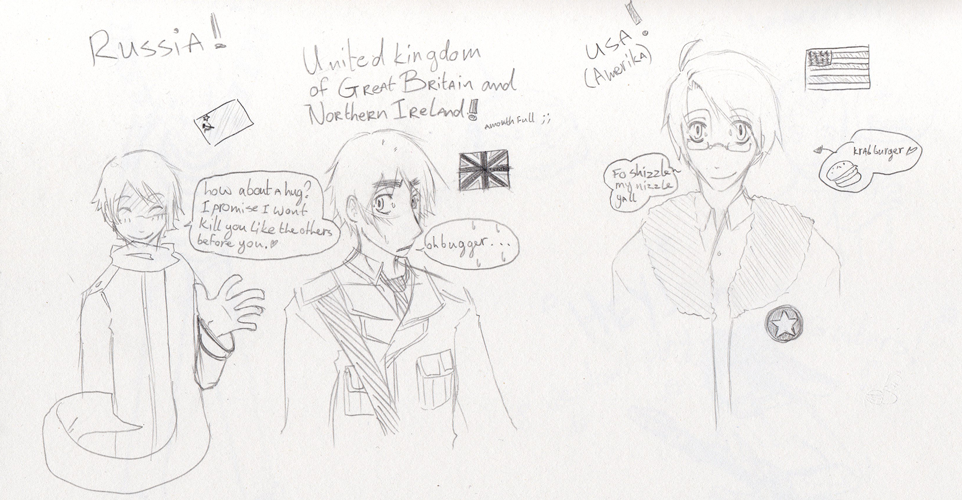 HETALIA sketches by howling_wolf