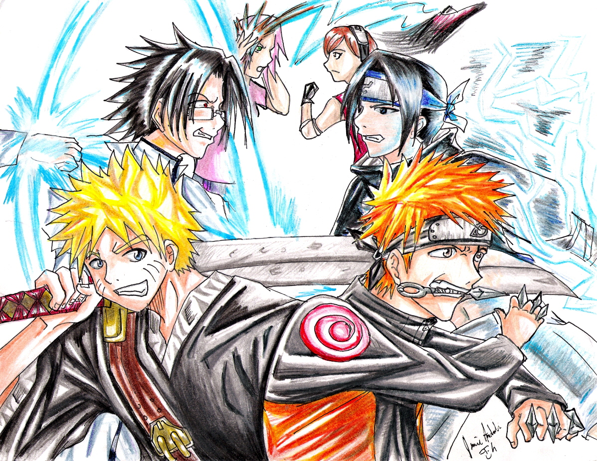NarutoBleach Crossover by hungryflashes735