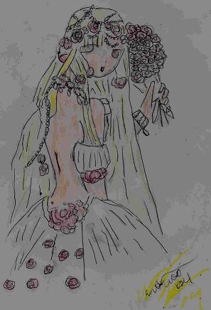 chi in wedding dress by hurlygirlxoxo