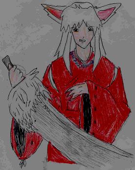 inuyasha with huge ears and a different style by hurlygirlxoxo